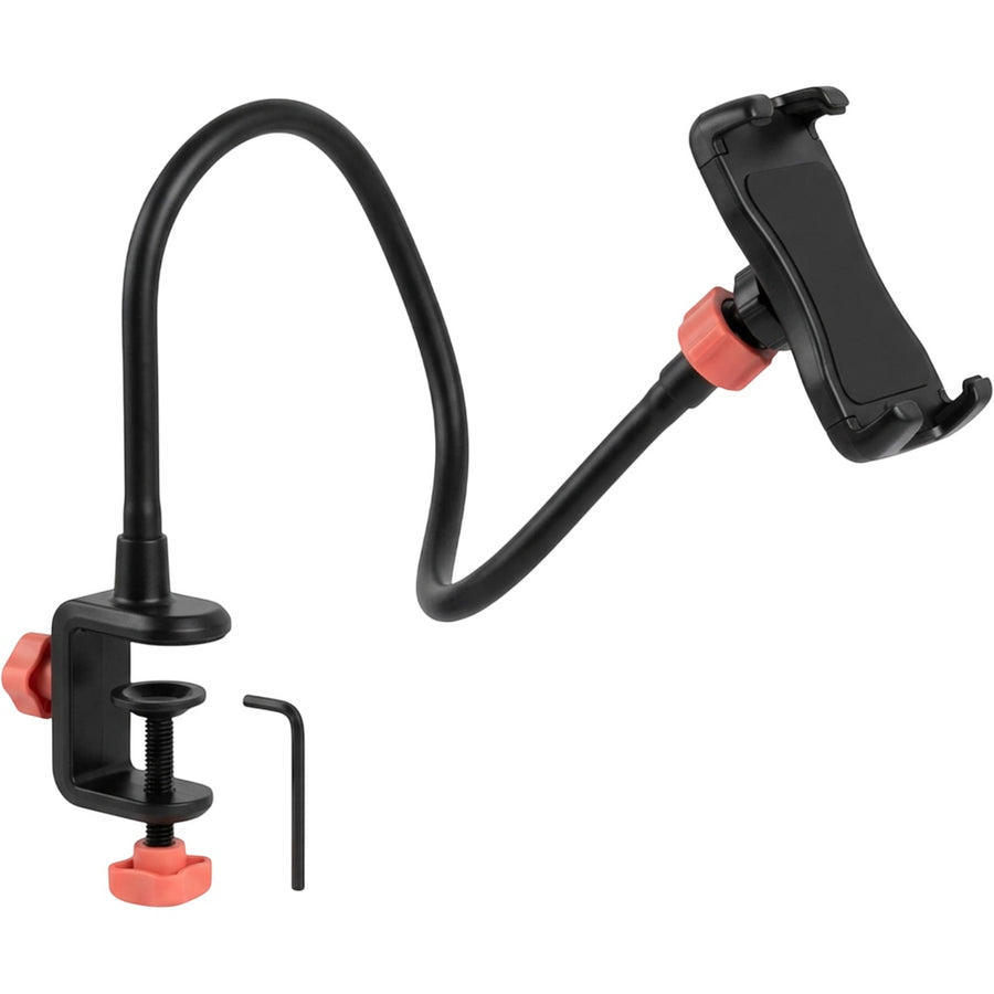 Tovao 80 cm Gooseneck Clamp Phone Holder Black with Coral Locks