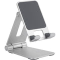 Tovao Foldable Aluminum Phone Stand with Dual Hinge Silver - Product view