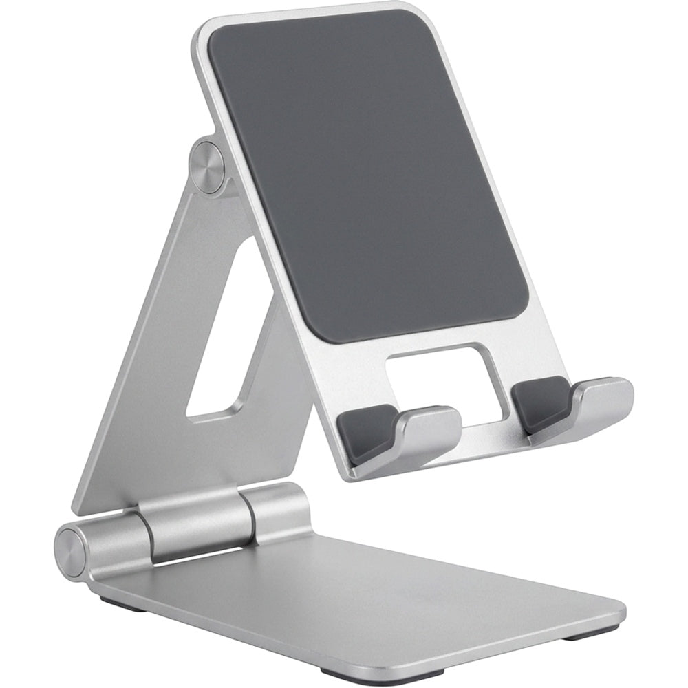 Tovao Foldable Aluminum Phone Stand with Dual Hinge Silver - Product view